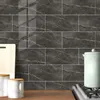 Wall Stickers Black Marble Tile Sticker Bathroom Kitchen Living Room Transfer Waterproof And Oilproof Backsplash Self-adhesive 11.8x23.6