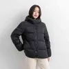 YAYA Donne Puffy Giacche Bianco Piumino Cappello Spessa Antivento Caldo Cappuccio Inverno Piumino Donna Donna Parka Imbottito Cappotto Corto 211221