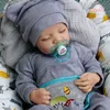 ADFO 20 дюймов Levi Reborn Baby Doll Реалистичная полная виниловая силиконовая LoL Новорожденная моющаяся готовая кукла Рождественские подарки для девочек 220315