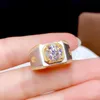 exquisite sparkling moissanite for men muscular power man ring real 925 silver birthday gift shiny better than diamond