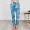 Frauen Jogger Hosen Sommer Beiläufige Lose Krawatte Dye Gedruckt Weibliche Mitte Taille Kordelzug Seitentaschen Leggings Sweatpant Plus Größe 210522