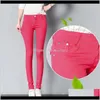 Damskie Capris FSDKFAA Kobiety Cukierki Spring Spadek Ołówek Spodnie Slim Dorywczo Kobiece Spodnie Stretch White Dżinsy Pantalones Mujer Gn0au S4diz