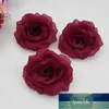 8 cm rosa rossa testa di fiore di seta fiori artificiali per la decorazione della festa nuziale fiore corona decorativa fai da te fiori finti