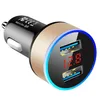 Dual USB Car Clargers 2.4a LED Display Cigarro Isqueiros Rápido Carregador Power Automático Adaptador de Isqueiro