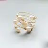 Natuurlijke parelringen 14k goud gevuld barokke knokkel mujer boho bague femme handgemaakte minimalism sieraden voor vrouwen