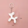 5 Cores Moda Bonito Balão Dog Keychain Jóias Casal Keyring Creative Cartoon Mobile Phone Saco Pingente de Carro Chaveiros Acessórios