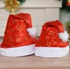 Children Christmas Santa Hats,Kids adult Luxury Thickened Short Plush Xmas Cap Hat