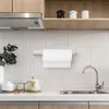 Porte-rouleau de papier essuie-tout auto-adhésif support mural argent noir or porte-papiers en acier inoxydable pour armoires de salle de bain de cuisine