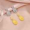 S2763 Fashion Jewelry Retro Portrait Boucles d'oreilles pour les femmes Metal Coin Relief Boucles d'oreilles