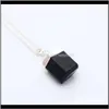 Rock Quartz Tourmaline Irregular Healing Crystal Necklace Black Pendant Druzy Jewelry Natural Chakra Stone Qylsfh Vaega lsgxa