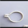 Curtain Poles Shower Rod Hook Hanger White Color Plastic Ring Bath Drape Loop Clasp Drapery Home Use Clips Wen4677 Ermrn M0Nmh