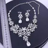 Headpieces Best-selling high-end bridal accessories crown necklace earrings three-piece rhinestone princess crown headband