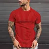 Tshirts Stripe Man 3DプリンティングトップシャツTEES TOPS BOYS MENS TEE PRINT T SHIRT273I