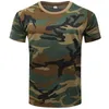 Camuflagem Homens tático militar do exército camiseta de manga curta Verão Casual Tees O pescoço Top camisa streetwear roupa 210716