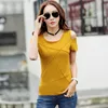 T-shirt taglie forti Donna Top Tee Shirt Femme Camisetas mujer T-shirt con spalle scoperte T-shirt sexy estive casual 971B3 210420