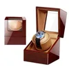 2022 Luxe 1 Horloge Doos Automatische Houten Mechanische Horloges Winder Opslag Enkele Windende PU Lederen Case Houder Silent Display