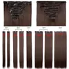 Sintetico S-Nilite 8pcs/set da 18 clips in estensione dei capelli lunghi dritti estensione clip nei capelli per donne 2102174097630