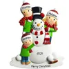 Décorations de Noël Snowman Ornements de bricolage décoration personnalisée avec PVC Fête de Noël Santa Claus suspendus pour Family Navidad Gift