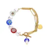 Set di braccialetti multicolori fatti a mano etnici bohémien a maglie per le donne Lettere di moda Perline di perle Coppie Gioielli Boho Fawn22