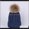 Caps Tillbehör Baby Maternity Drop Leverans 2021 Baby Solid Stickad 10 Tjejpojkar Virkade Stickning Ull Bobble Vinter Toddler Kids Fashion