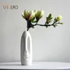 VILEAD Céramique 3D Visage Vase à fleurs Figurines Art moderne Décor de bureau Pot de fleurs Pot de plante pour la décoration de salon intérieur 210623