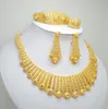 Conjuntos de joias douradas dubai para colar grande, acessórios de casamento italiano para mulheres africanas 1455568