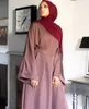 Ramadan Musulmano Hijab Drabayas per Le Donne Abaya Dubai Turchia Islam Abbigliamento Caftano Robe Longue Femme Musulmane Abiti Largos X0803