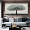 Pittura a olio stampata su tela Albero ricco Poster Decorazioni per la casa Arte della parete colorata per soggiorno Albero della vita moderna Decorazioni per la camera d'oro