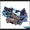 Cravates de cou Accessoires de mode Drop Livraison 2021 Liiway Adulte Bow Tie Polyester Jacquard Mens Rayé Garçons Grils Bébé Enfants Bowtie Set Custo
