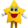 Performance Yellow five-pointed Star Mascot Costume Halloween Christmas Fancy Party Cartoon Character Outfit Suit Adult Women Men Dress Carnival Unisex Adults