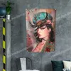 Mundur Wołowy Kapelusz Panie Flaga Baner Sexy Lady Beauty and Art Dekoracja Home Decoration Wiszące Flaga 4 Groments W rogach 3 * 5FT 96 * 144 cm Inspirujący Wall Decor