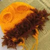 Bonés chapéus carregados fotografias roupas bebê crochet malha traje pography proposta meninas meninos roupas acessórios leão atirar