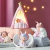 cute room decor figurines interior kawaii room decor Angel statuette Baby room accessories girl Fairy Garden decorative figures 210811