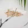 2021 mode femme cheveux accessoires Triangle pince à cheveux épingle métal géométrique alliage bandeau lune cercle Hairgrip Barrette filles titulaire