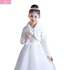 Wraps jackets 41xc bege branco elegante quente faux pele xaile wedding flor menina envoltório de pelúcia casaco curto fada acessórios de casamento