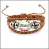 Braccialetti con ciondoli Gioielli Credi Speranza Fede Sogno Amore Avvolgimento in pelle per donne Uomini Lettera ispiratrice Bracciale rigido Moda fatta a mano