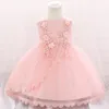 Vestidos para meninas 0-24M com miçangas nascidas, roupas de batismo, vestido de batizado para meninas, presente de casamento, lantejoulas, aniversário, princesa