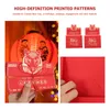 Hälsningskort 2 Satser Kinesiskt år Röda Kuvert Fällbara paket Tillbehör