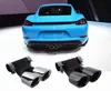 Car Styling Double Black Exhaust Muffler End Pipe For Porsche 718 Cayman Boxster Chrome Back Tail Tips