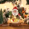 Juldekoration Led Light Snowman Santa Claus Trä Ornament Hotel Window Dekoration Xmas gåvor