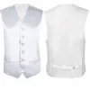 White Silk Satin Dress Vest Men Casual Wedding Groom Waistcoat Male Slim Fit V Neck Sleeveless Tuxedo Vests Chaleco Hombre 210522
