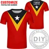 EAST TIMOR t shirt free custom made name number tmp t-shirt nation flag portuguese republic tp leste college print photo clothes X0602