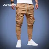 Spring Męskie Spodnie Cargo Casual Sports Spodnie Dress Casual Mężczyźni Marka Długie Spodnie Wojsko Joggers Spodnie Pantalon Homme 2021 New H1223
