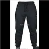 Mens Calças Casuais Esportes Jogger Chinos Skinny Corredores Cor Sólida Suor Respirável Elástica Cintura Elástica Moda Homens Calças Longas Roupas LXXWP DFO7A