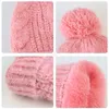 Chapéu de bebê grosso quente outono inverno menina menino beanie boné para crianças cor sólida crochet pompom infantil toddler bonnet chapéus