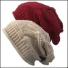 Cache-oreilles Chapeaux Casquettes Chapeaux, Écharpes Gants Mode Aessories Crochet Tricoté Femmes Béret Bonnet Chapeau Baggy Ski Cap Filles Chunky Slouchy Tricot