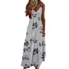 Casual Dresses Summer Women Sexy V Neck Dress Ladies Fashion Floral Print Boho Beach Evening Party Sundress Loose Long