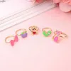 10pcs Cute Cartoon Kids Rings Kawaii Korean Children Girls Flower Alloy Finger Ring Child Jewelry Gift Adjustable1637956