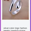 Zilveren Kleur Set Charm Elegante Hollow Big Flowers Necklace Bangles Dangle Oorbellen Ring Fashion Party Sieraden S444