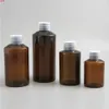 50 x 50ml 100ml 150ml 200ml High Quality PET Amber Perfume Bottle 50cc Round Shoulder Smooth Plastic Cap Fragrance Container